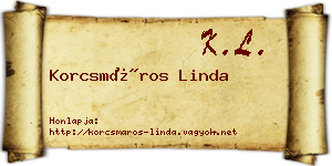 Korcsmáros Linda névjegykártya